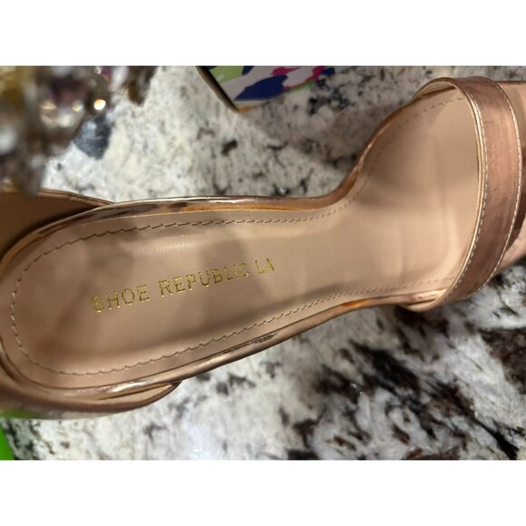 Shoe‎ Republic LA Brittany Rose Gold Heels Size 8 Boxed - Picture 9 of 16